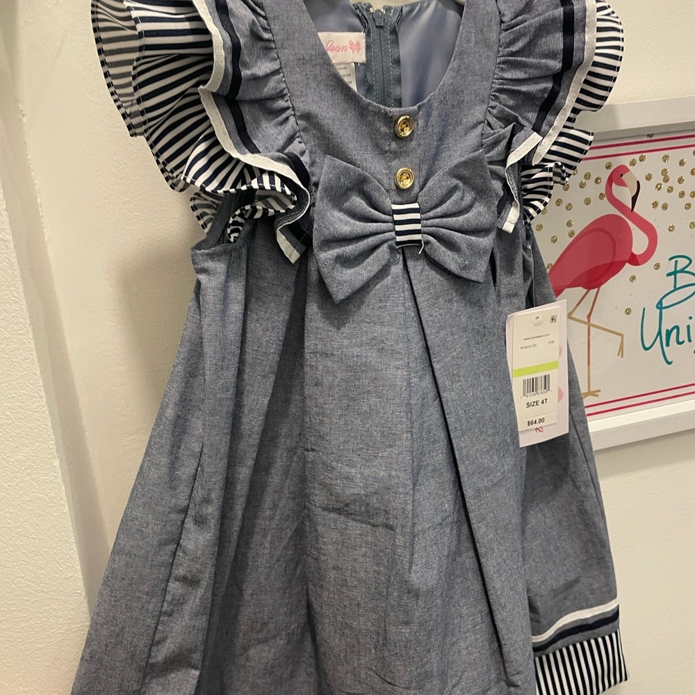 NWT BONNIE JEAN DENIM DRESS